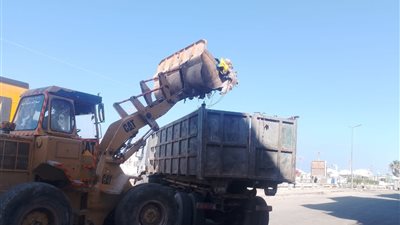 الإسكندرية: إيقاف عامل و مشرف نظافة عن العمل لتفريغهم حاوية قمامة وسط الشارع