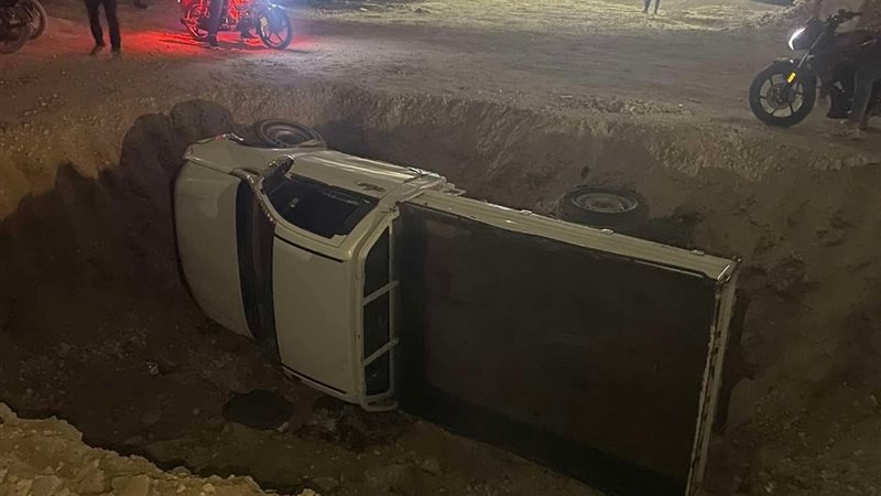 اثار الحادث 