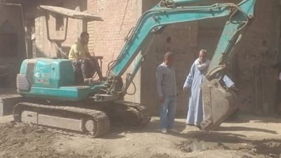 حل مشكلة تسرب مياه صرف صحي بقرية أبوصير الملق بالواسطى