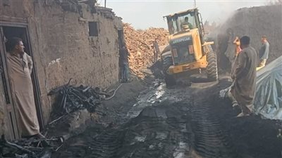 حملة مكبرة لإزالة مكامير الفحم المخالفة في مدينة اشمون بالمنوفية