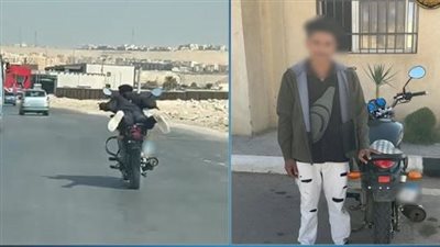 عرض حياته والأخرين للخطر.. ضبط شاب قاد دراجه نارية برعونة في القاهرة 