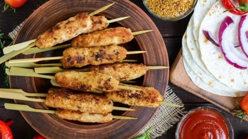  كباب الدجاج المشوي