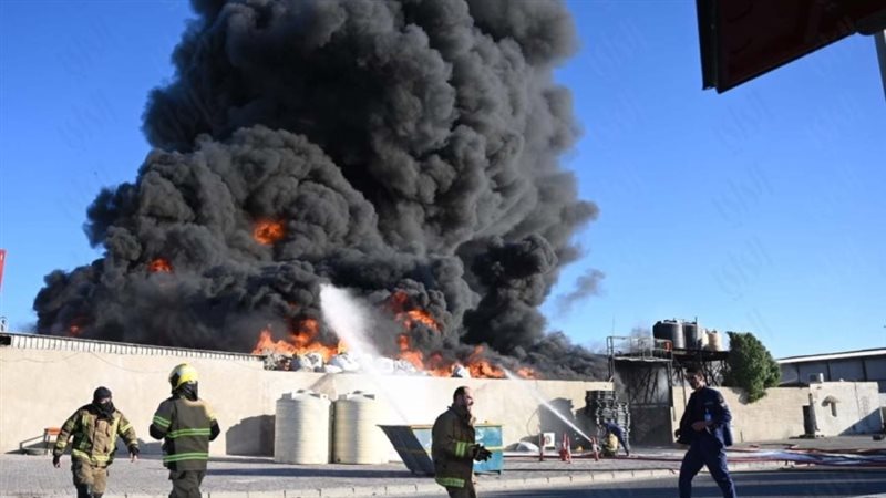 حريق بأحد المصانع