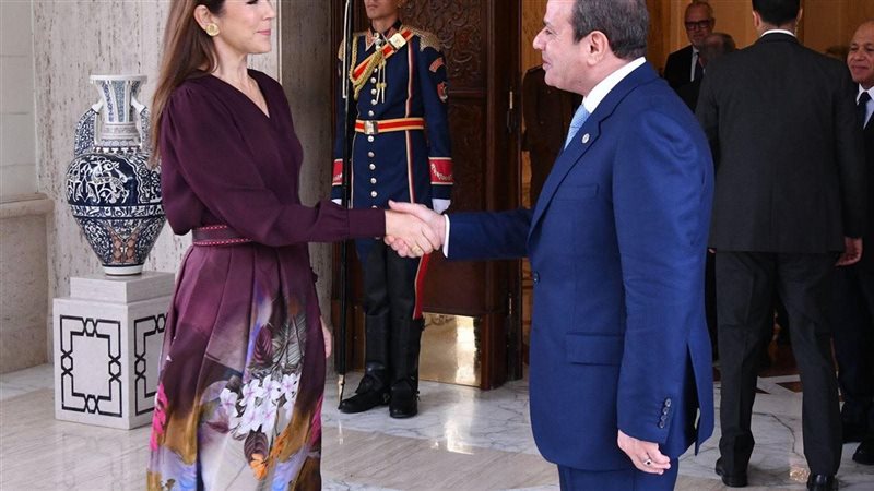 الرئيس وملكة الدنمارك