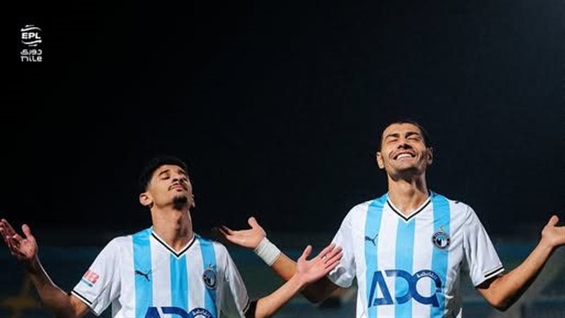 احتفال لاعبي بيراميدز