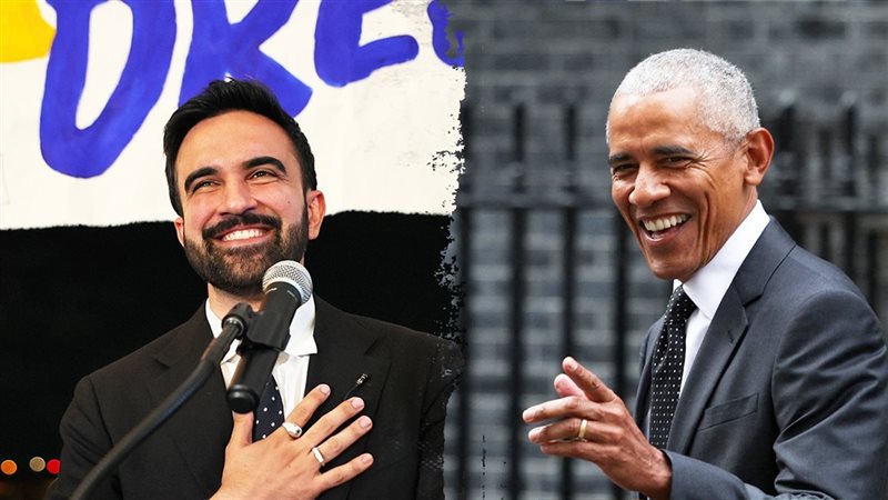 أوباما وممداني 