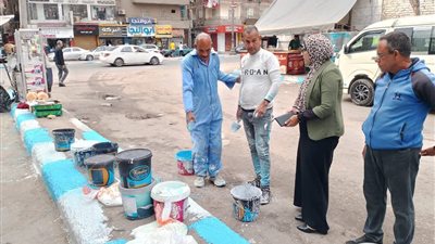 حي الأربعين  يواصل جهوده لتحسين المظهر الحضاري بشارعي العبور وأرض الشباب