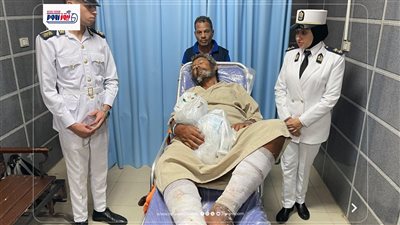 أمن الفيوم ينقذ مسن مشرد فى الشوارع من الموت في الشوارع