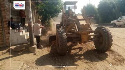 حملات مكبرة لتمهيد الطرق وصيانة الإنارة بالقرى وغرس أشجار بطريق بحيرة قارون