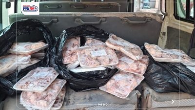 ضبط 36 كيلو لحوم فاسدة وغير صالحة للاستهلاك الآدمي بأحد المطاعم بالفيوم