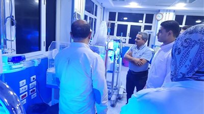 بعد منتصف الليل.. جولة مرورية لمدير عام العلاجي على مستشفى غرب النوبار