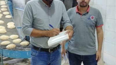  تحرير 20مخالفة للمخابز للتلاعب بالاوزان بكفر الدوار بالبحيرة