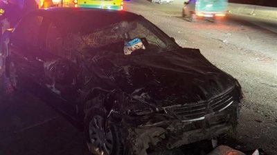 بالصور.. مصرع وإصابة 5 أشخاص في حادث تصادم 3 سيارات بالطريق الدولي بالإسكندرية
