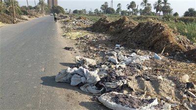 أهالي ابوتشت يستغيثون من تراكم القمامة ومخلفات المباني على جانبي طريق الرواتب