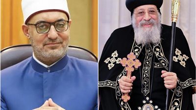 البابا تواضروس الثاني يهنئ مفتى الجمهورية ووزير الأوقاف بعيد الفطر المبارك 