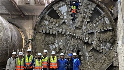 وصول ماكينة حفر أنفاق الخط الرابع للمترو إلى محطة النصر| صور