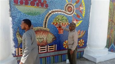  رفع كفاءة جدارية كوبري دندرة لاستقبال عيد الفطر المبارك|صور