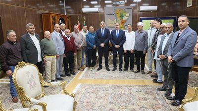 محافظ المنوفية يستقبل وفود المهنئين بعيد الفطر المبارك