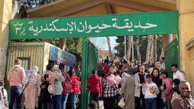 إقبال كبير على حديقة الحيوان بالإسكندرية فى ثانى أيام عيد الفطر 