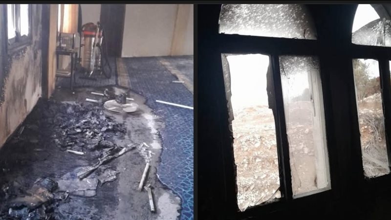 إحراق مسجد الحاجة