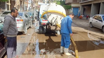 مياه المنوفية: شفط تجمعات مياه الأمطار بمدينة شبين الكوم