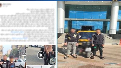 بعد السير عكس الاتجاه.. ضبط سائق توك توك وعاطل بعد اصطدامهما بسيارة بالجيزة