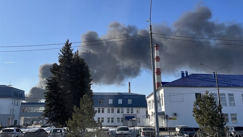 حريق في ريازان الروسية