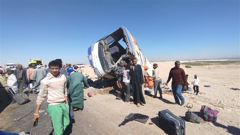 حادث انقلاب أتوبيس