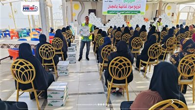 خلال شهر نوفمبر...  توزيع 1300 كرتونة مواد غذائية على غير القادرين بالفيوم 