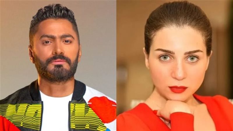 مي عز الدين وتامر