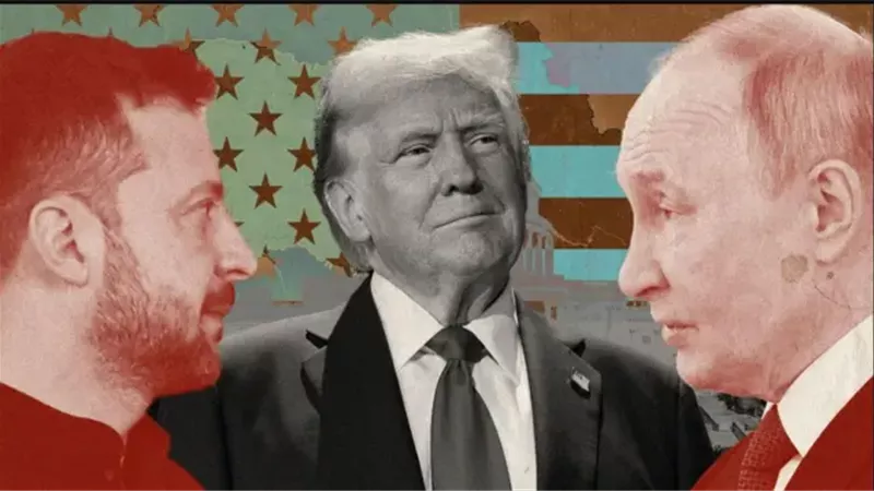 زيلينسكي وترامب وبوتين