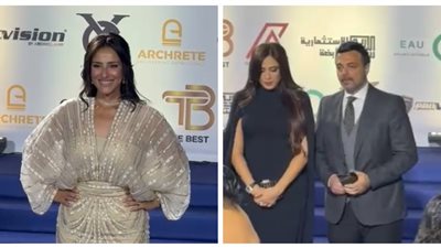 نجوم الفن والإعلام في حفل توزيع جوائز ذا بيست ومحمد رمضان يهدي تكريمه لوالده