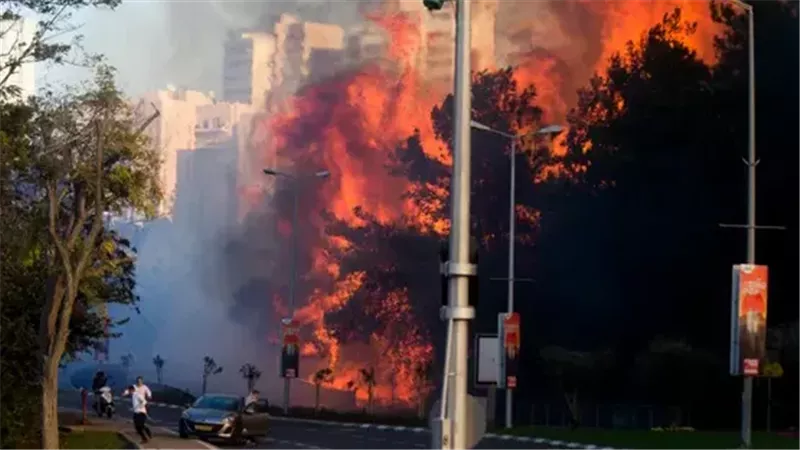 حريق جنوب إسرائيل