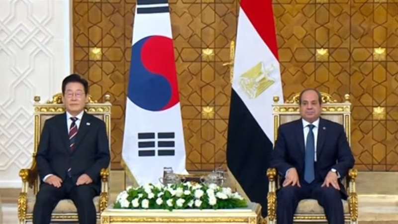 السيسي ورئيس كوريا