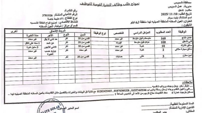 وظائف شاغرة