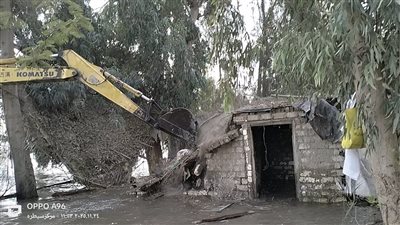 إزالة 22 حالة تعدٍ على مجرى نهر النيل بفرع رشيد ضمن المرحلة الأولى  