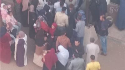 توافد المواطنين على لجنة الشهيد عبد الغني بالقليوبية للإدلاء بأصواتهم 