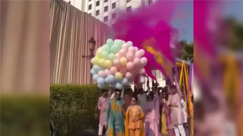 انفجار بالونات يحرق