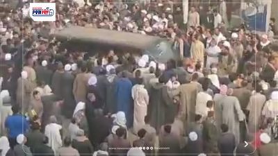 تشييع جثمان شاب توفى بحادث انقلاب سيارة بالسعودية  في أبو ناعورة بالفيوم