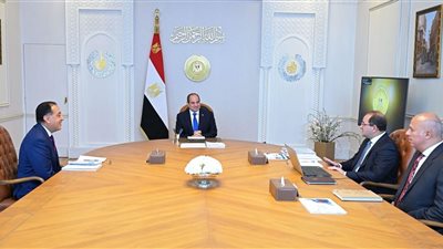 الرئيس السيسي يجتمع مع رئيس الوزراء ووزير المالية 