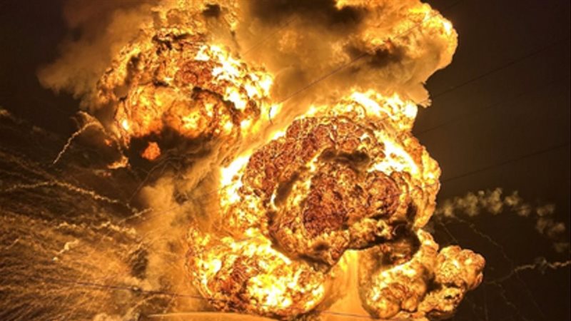 انفجار هائل يهز مصنع