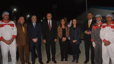وزيرتا التنمية المحلية والتضامن ومحافظ الغربية يتفقدون محطة طنطا لإنتاج البيض