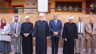 محافظ القليوبية يستقبل وكيل الأزهر الشريف بمعهد طوخ الابتدائي النموذجي 
