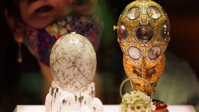 الأعظم على الإطلاق.. بيضة فابرجيه تحف مجوهرية فاخرة على شكل بيض