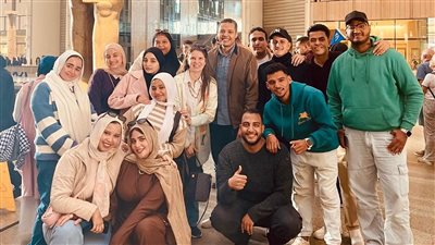 وفد طلاب إعلام بني سويف الأهلية يزور المتحف المصري الكبير