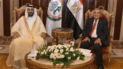 رئيس مجلس الشيوخ يستقبل رئيس البرلمان العربي والوفد المرافق له
