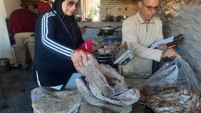 تموين السويس تحرر 123 محضرا وتضبط كميات من المواد الغذاىية الفاسدة