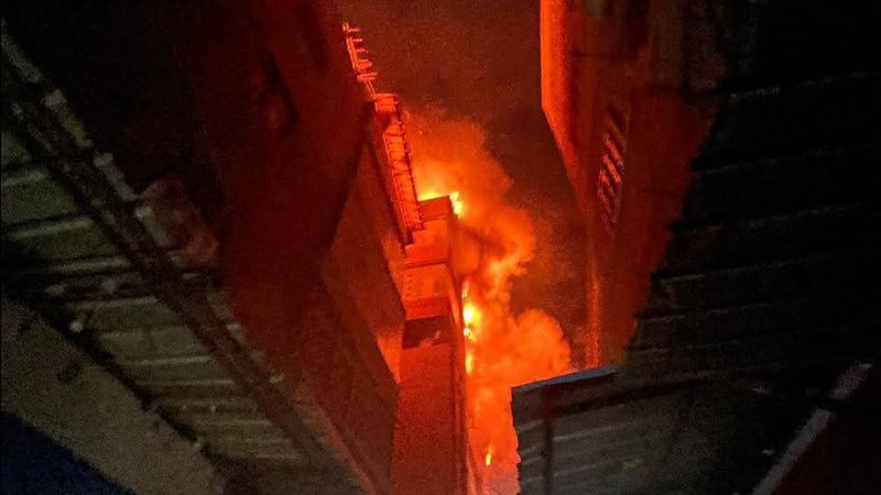 حريق المنصورة