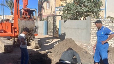 رئيس مياه القناة: إصلاح الكسور المفاجئة وتغيير المواسير المتهالكة  بـPVC