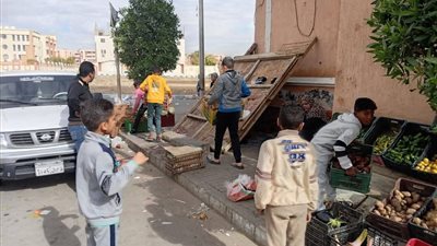 حملات رفع الإشغالات وغلق وتشميع المحالات المخالفة بحي عتاقة بمحافظة السويس 